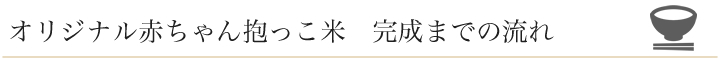 オリジナル抱っこ米 完成までの流れ